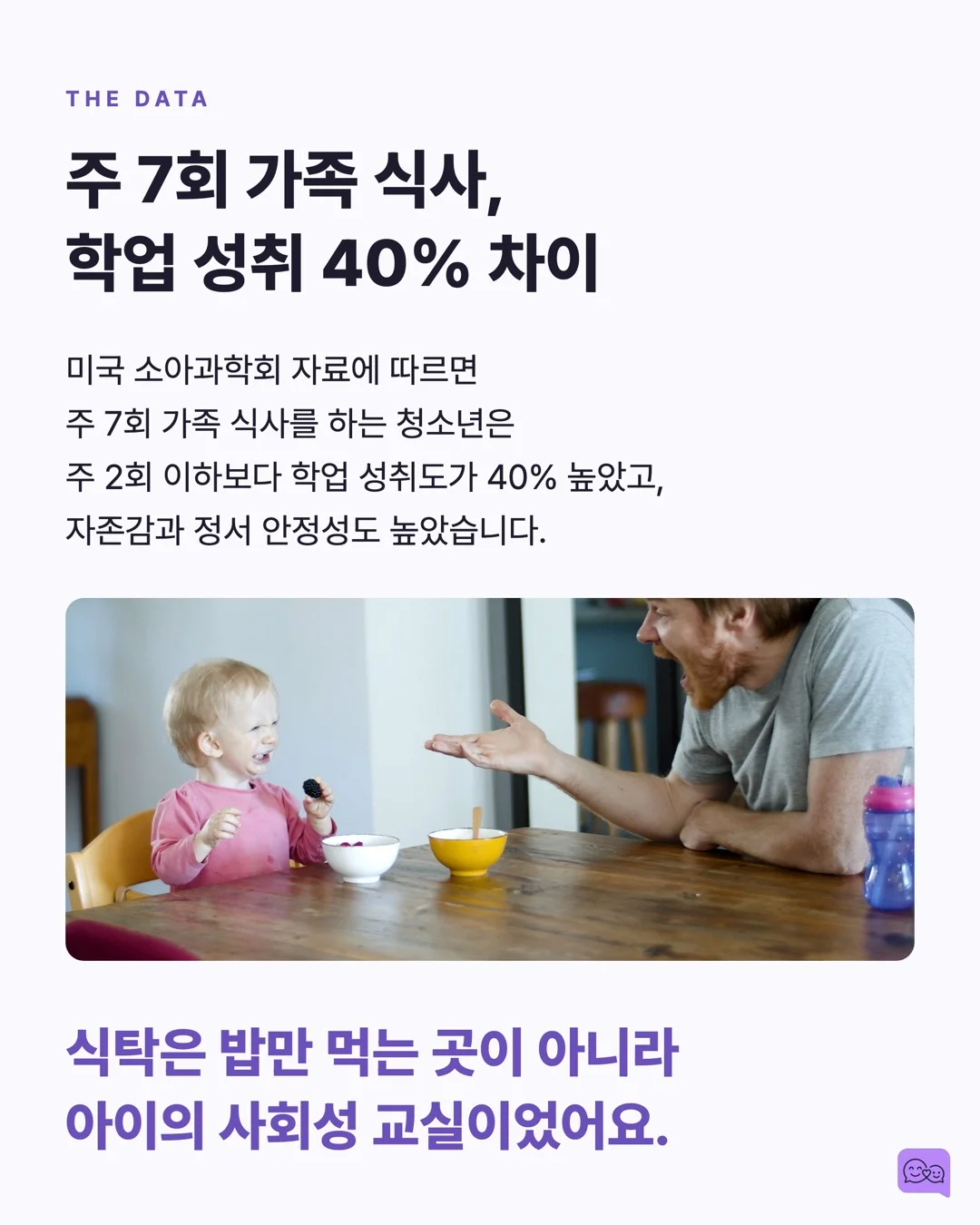 식사 시간 대화법: 아이 사회성이 자라는 골든타임 — 요약 카드 7